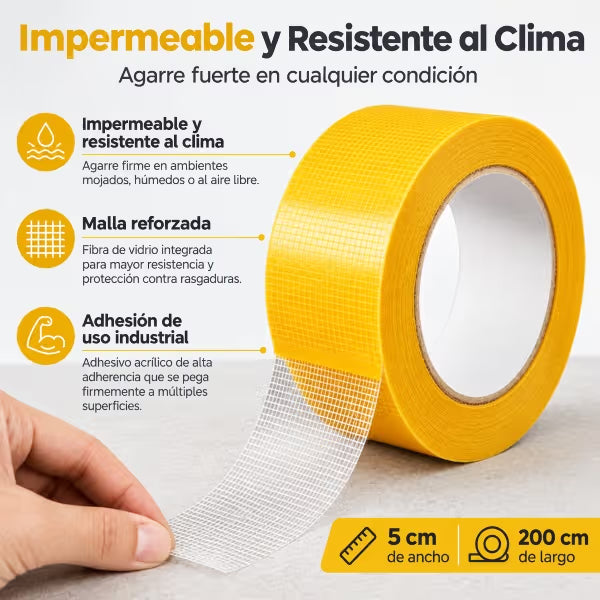CintaMax™ | Cinta adhesiva multifuncional doble faz, segura y duradera