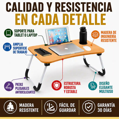 MesaFácil™ Plegable | Come y trabaja cómodo, sin salir de la cama