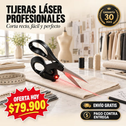 Tijeras Láser Profesionales | Corta recto sin trazar líneas