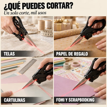 Tijeras Láser Profesionales | Corta recto sin trazar líneas