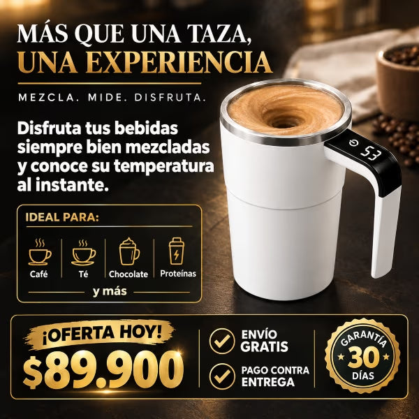 MixCup™ | Taza inteligente de acero inoxidable con agitación magnética