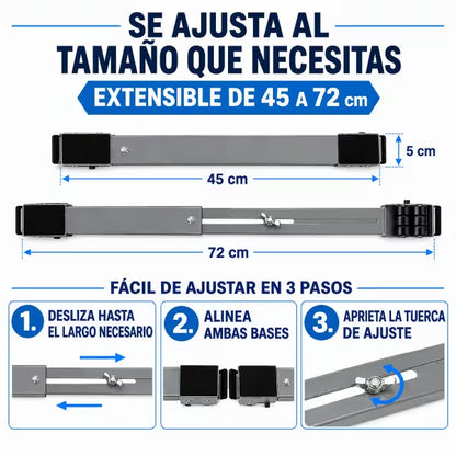 RodaFácil™ | Bases Metálicas Extensibles con Ruedas