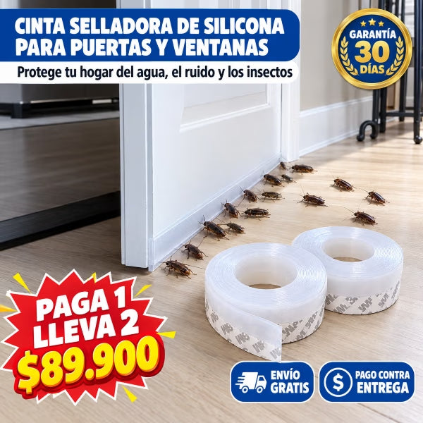 SelloMax™ - Cinta selladora que aísla agua, ruido e insectos al instante