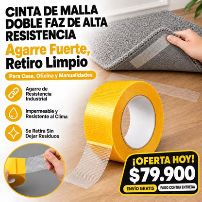 CintaMax™ | Cinta adhesiva multifuncional doble faz, segura y duradera
