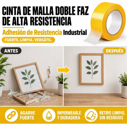 CintaMax™ | Cinta adhesiva multifuncional doble faz, segura y duradera