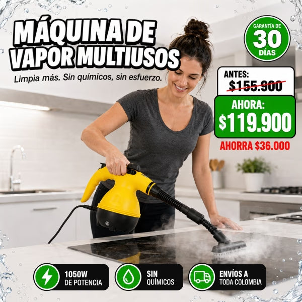 Máquina de Vapor™ | Limpia y desinfecta tu hogar sin químicos