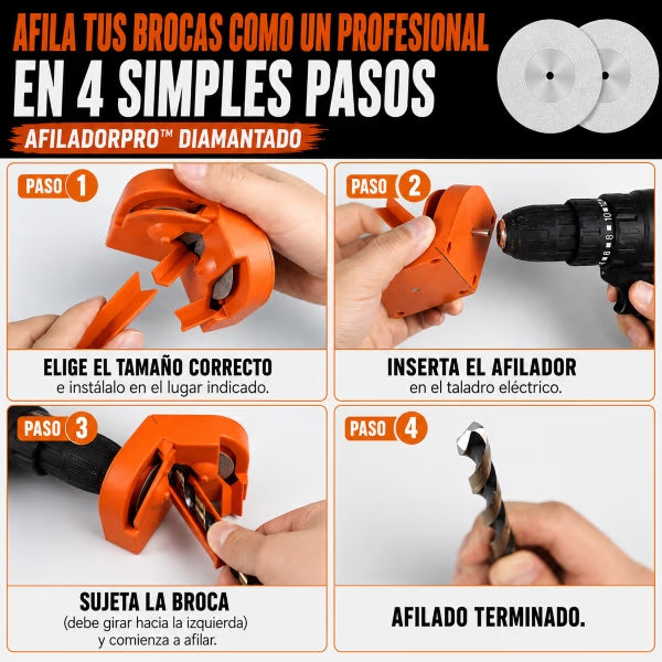 AfiladorPro™ Diamantado | Afilador universal de brocas y cuchillos