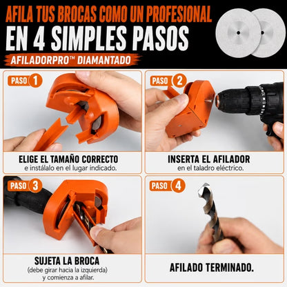 AfiladorPro™ Diamantado | Afilador universal de brocas y cuchillos