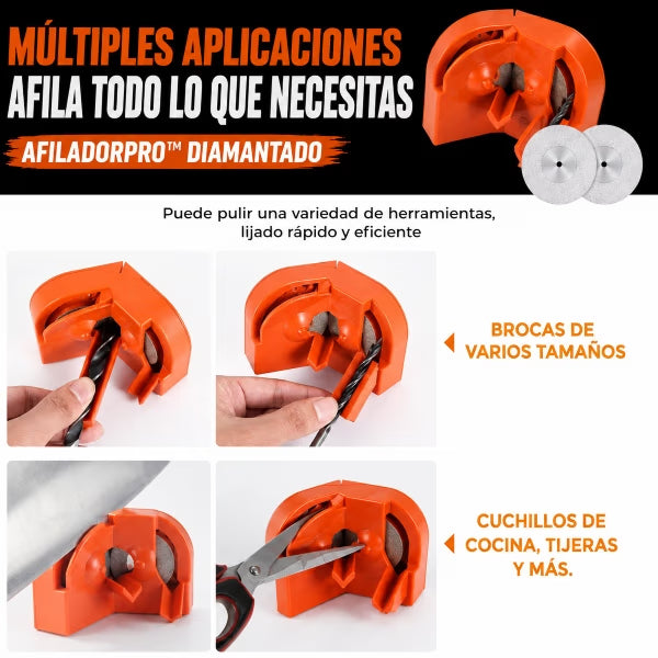 AfiladorPro™ Diamantado | Afilador universal de brocas y cuchillos