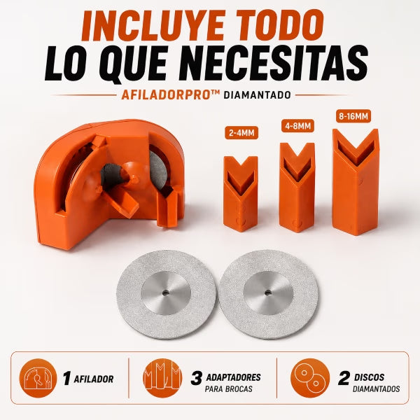 AfiladorPro™ Diamantado | Afilador universal de brocas y cuchillos