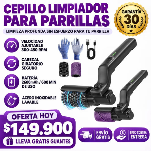 Cepillo Eléctrico Limpiaparrillas™ | Limpieza profesional sin esfuerzo