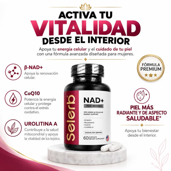 SELERB NAD+ FOR WOMEN | Renovación celular y vitalidad