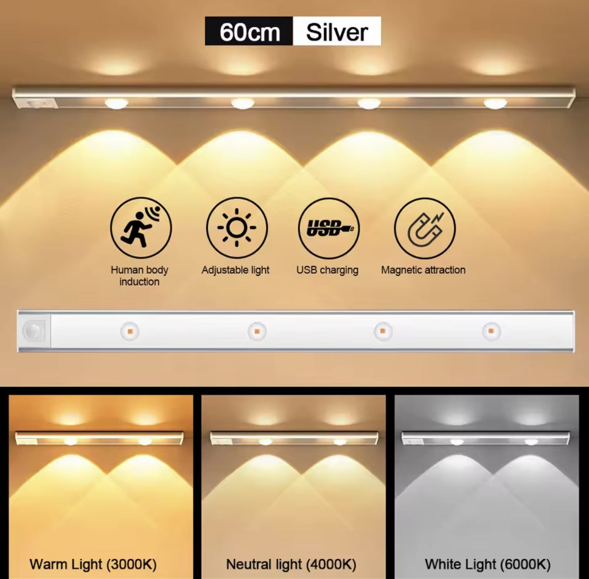 LumaSense - Luz LED sensor 60cm